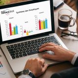 homme sur un ordinateur en train de regarder le résultat de son test psychométrique Nova Global à genève